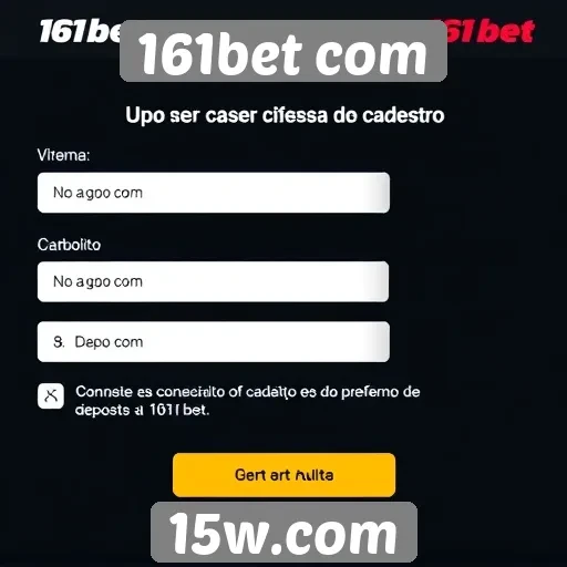 Cadastro e processo de depósito no 161bet com