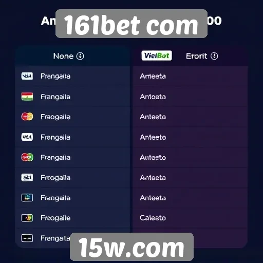 Métodos de pagamento oferecidos pelo 161bet com